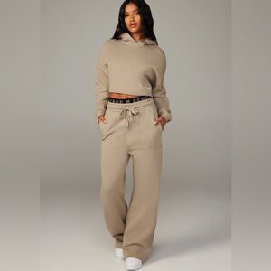 Savage X Fenty Tan Essential Relaxed Pants & Hoodie Matching Lounge Set - XL